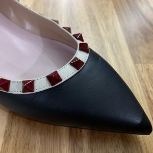 SOLD - PATENT ROCKSTUD BALLET FLAT